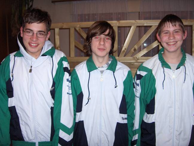 Die jungen Wilden der Sportfreunde. Von links Robin Kustos, Marcel Müller und Clemens Schneider